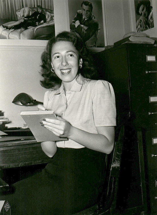 Ethel Sackin, part of the public relations team who ran the Warner Bros. still gallery and helped create the unique and magical looks for each star. 1945. Some amusing stories with Andrea and Ethel in the book "More Than Tongue Can Tell."